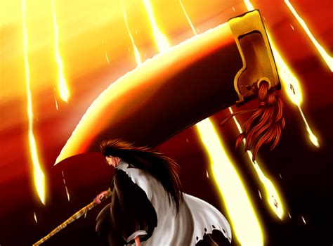 Kenpachi shikai - Aug 28, 2023 · In a battle against Gremmy Thoumeaux, an elite Quincy who uses the power of his imagination to overcome his foes, Kenpachi releases his zanpakuto's shikai. Officially named Nozarashi, his sword takes the form of a giant cleaver-like weapon that has the strength to cut a meteor in half. He manages to defeat Gremmy, though the battle still leaves ... 